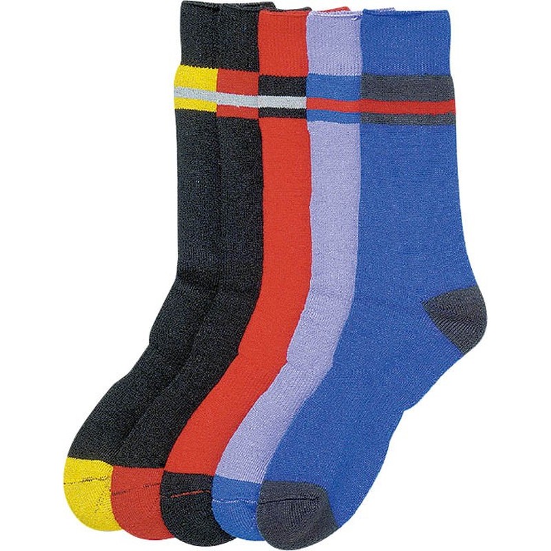 おたふく手袋 2110928 パイルソックス カラフルライン 先丸2P BS-317 1個（ご注文単位1個）【直送品】