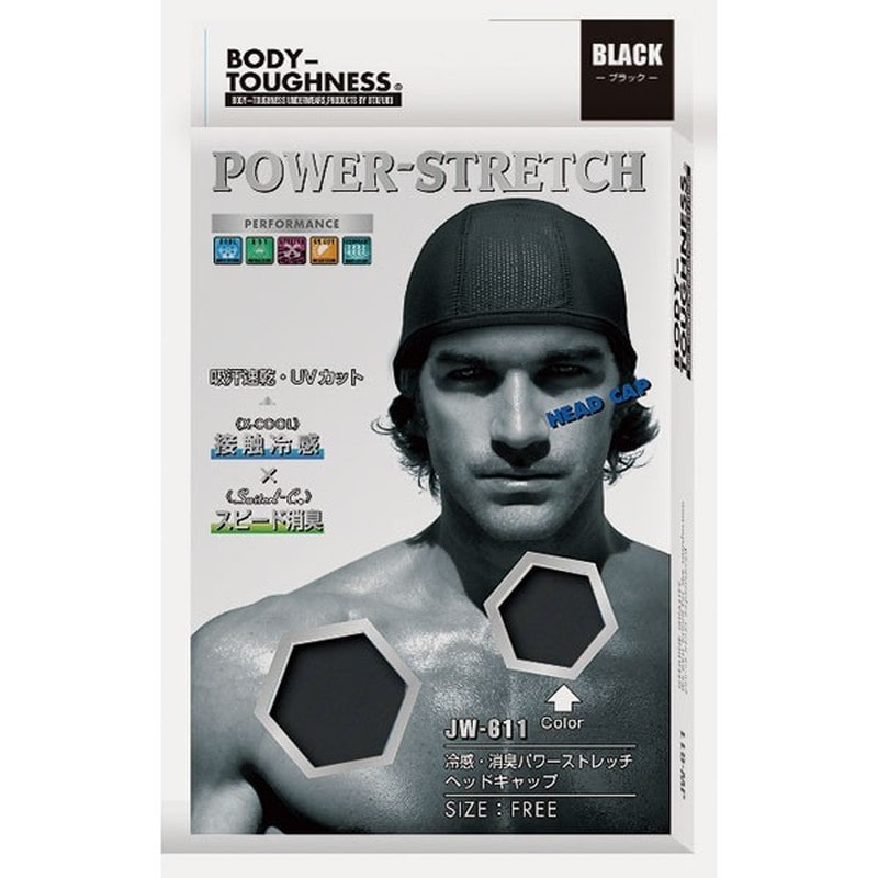 おたふく手袋 2111216 冷感・消臭 パワーストレッチ ヘッドキャップ JW-611 1個(ご注文単位1個)【直送品】