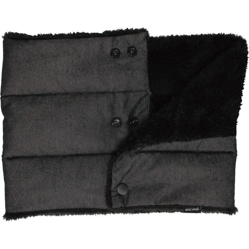 おたふく手袋 2115321 B-28 防風ネックウォーマー デニム ブラック 1個（ご注文単位1個）【直送品】