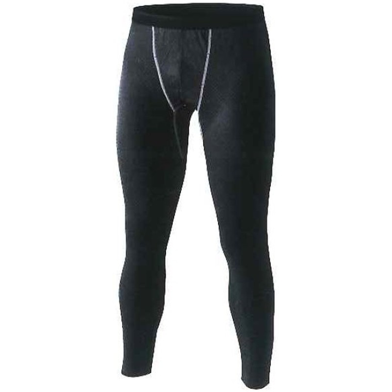 おたふく手袋 2113368 JW-166黒Mストレッチ 織柄 ロングタイツ 1個（ご注文単位1個）【直送品】