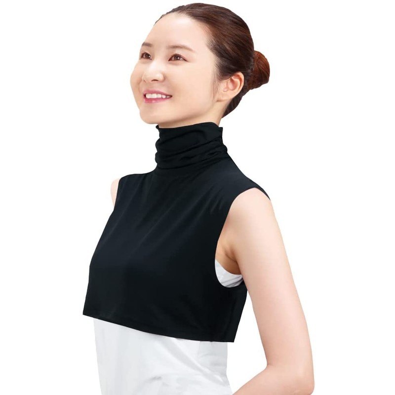 おたふく手袋 2115526 UVネックカバー 付け襟 ブラック UV-2891 1個(ご注文単位1個)【直送品】