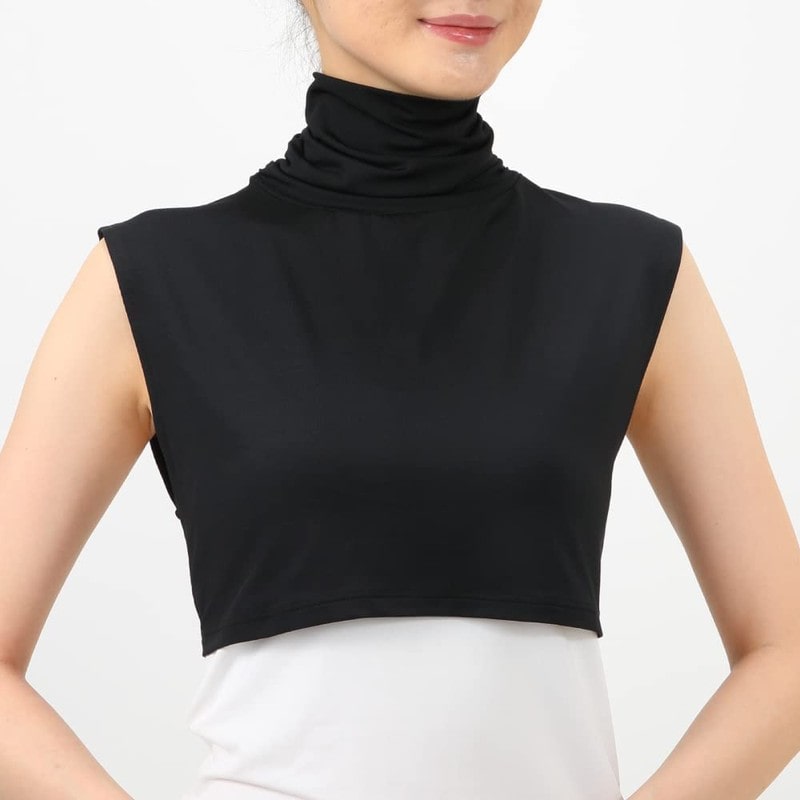 おたふく手袋 2115526 UVネックカバー 付け襟 ブラック UV-2891 1個(ご注文単位1個)【直送品】