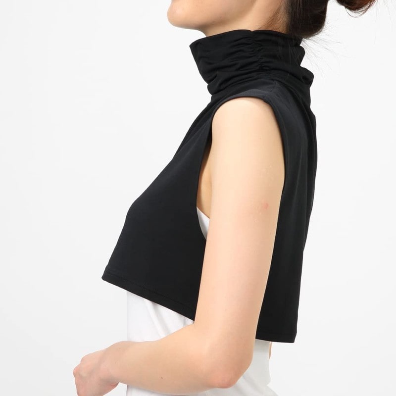 おたふく手袋 2115526 UVネックカバー 付け襟 ブラック UV-2891 1個(ご注文単位1個)【直送品】