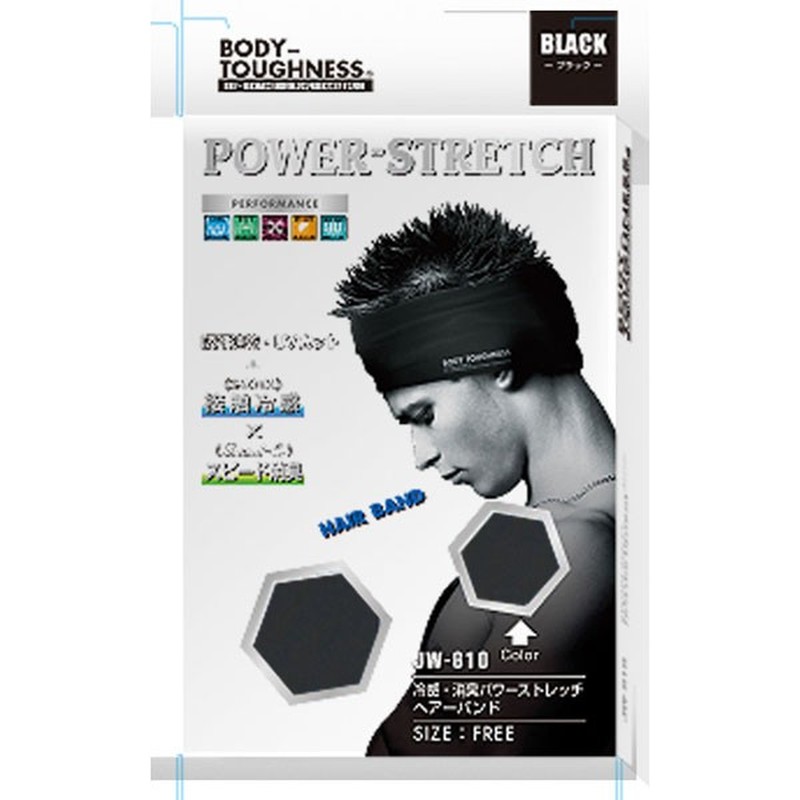 おたふく手袋 2111619 冷感・消臭 パワーストレッチ ヘアーバンド JW-610 1個(ご注文単位1個)【直送品】