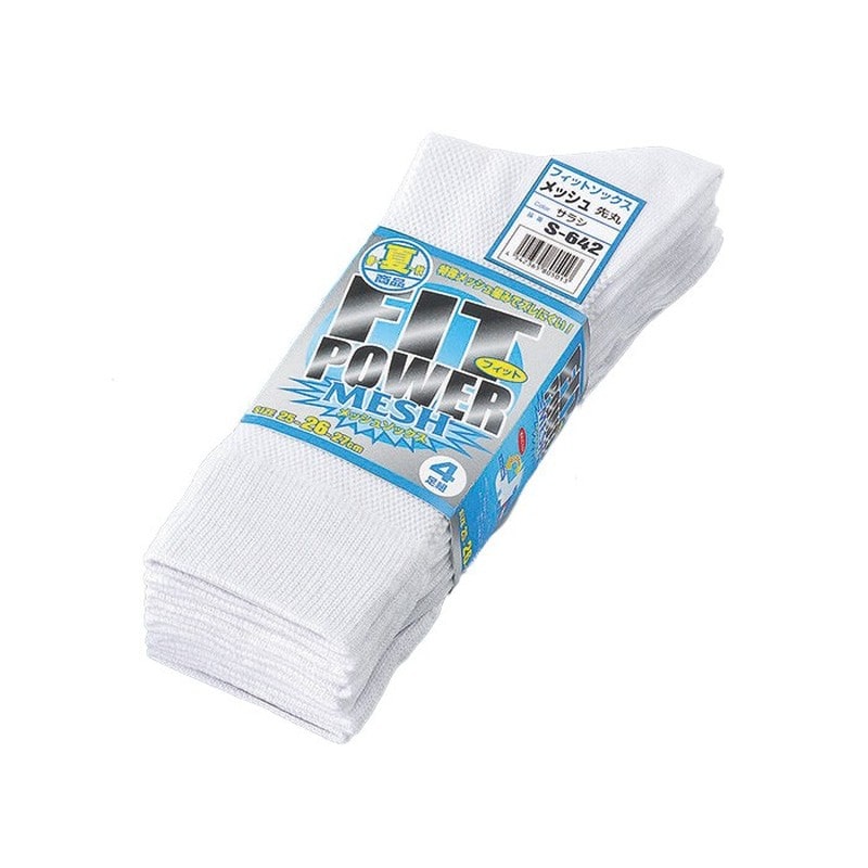 おたふく手袋 2110849 フィットパワーメッシュ サラシ先丸 4足組 S-642 1個(ご注文単位1個)【直送品】