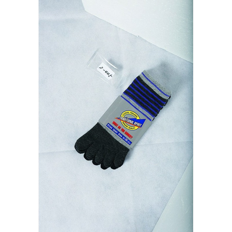 おたふく手袋 2112268 マリンボーダー 3足組カラー・5本指 S-445 1個（ご注文単位1個）【直送品】