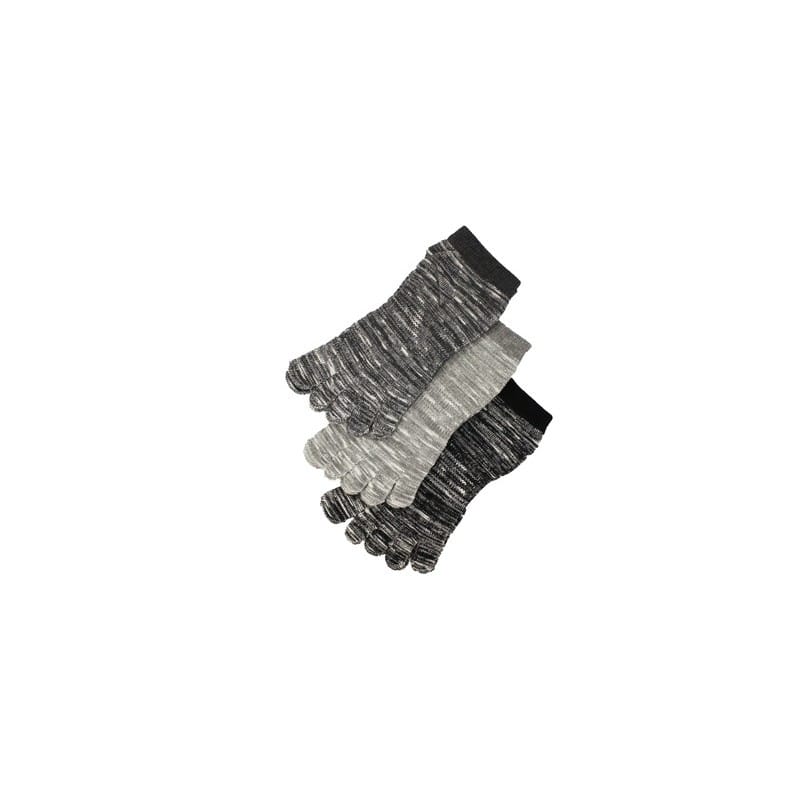 おたふく手袋 2113807 S-446 ソックス 単色スラブ杢5本指 3P 1個(ご注文単位1個)【直送品】