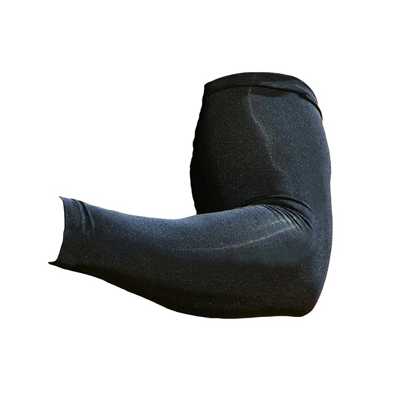 おたふく手袋 2115289 黒 ストレッチ シームレスアームカバー JW-615 1個（ご注文単位1個）【直送品】