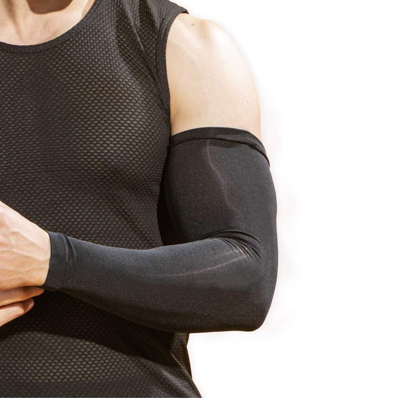 おたふく手袋 2115289 黒 ストレッチ シームレスアームカバー JW-615 1個(ご注文単位1個)【直送品】