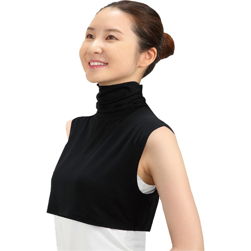 おたふく手袋 2117466 UVネックカバー 付け襟タイプ BK UV-3891 1個(ご注文単位1個)【直送品】