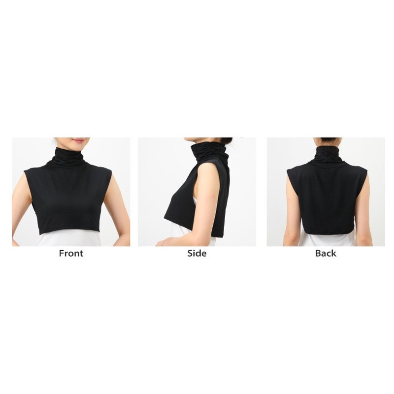 おたふく手袋 2117466 UVネックカバー 付け襟タイプ BK UV-3891 1個(ご注文単位1個)【直送品】