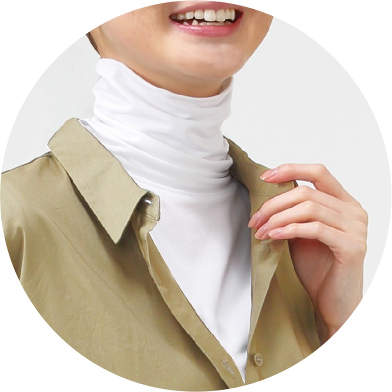 おたふく手袋 2117467 UVネックカバー 付け襟タイプ WH UV-3899 1個(ご注文単位1個)【直送品】