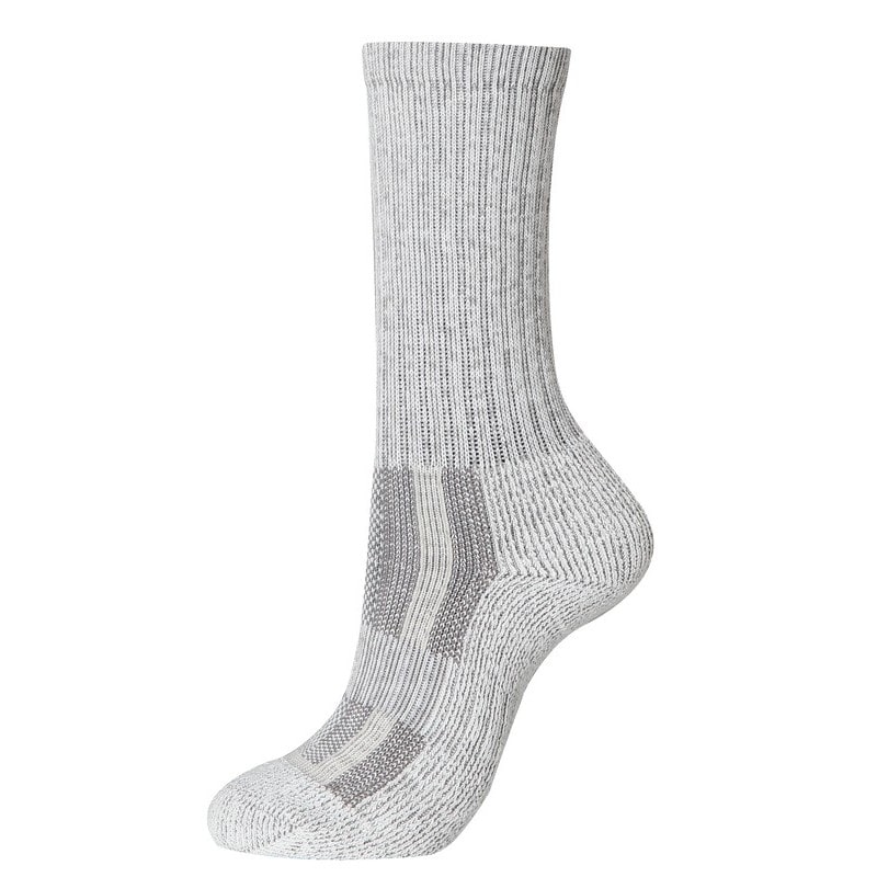 おたふく手袋 2115426 S-859 Sソックスクルー先丸2P L灰×灰LL 1個(ご注文単位1個)【直送品】