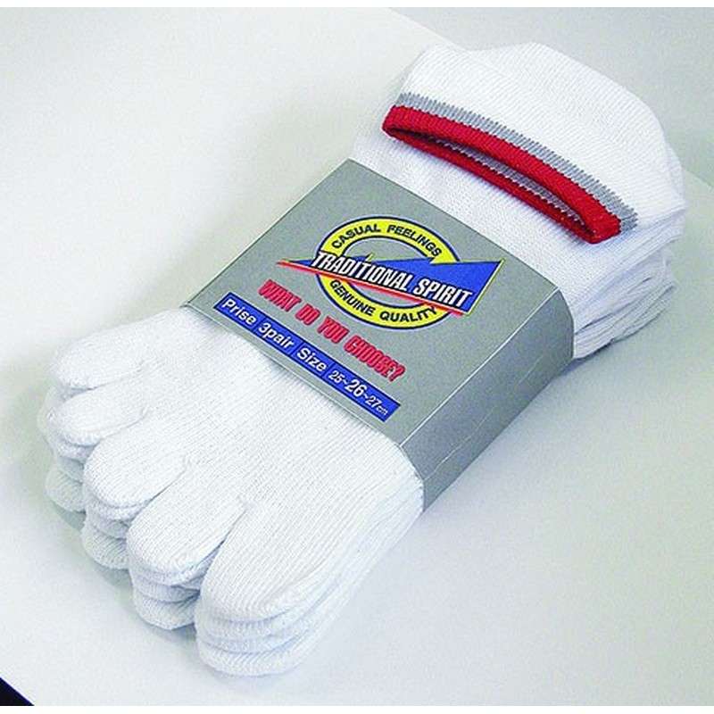 おたふく手袋 2110962 スニーカータイプソックス 3足組白・5本指 S-803N 1個（ご注文単位1個）【直送品】