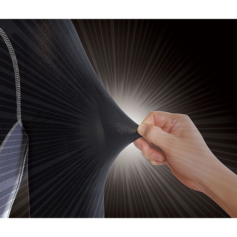 おたふく手袋 2112251 パワーストレッチ 半袖クルーネックシャツ M ブラック JW-628 1個(ご注文単位1個)【直送品】