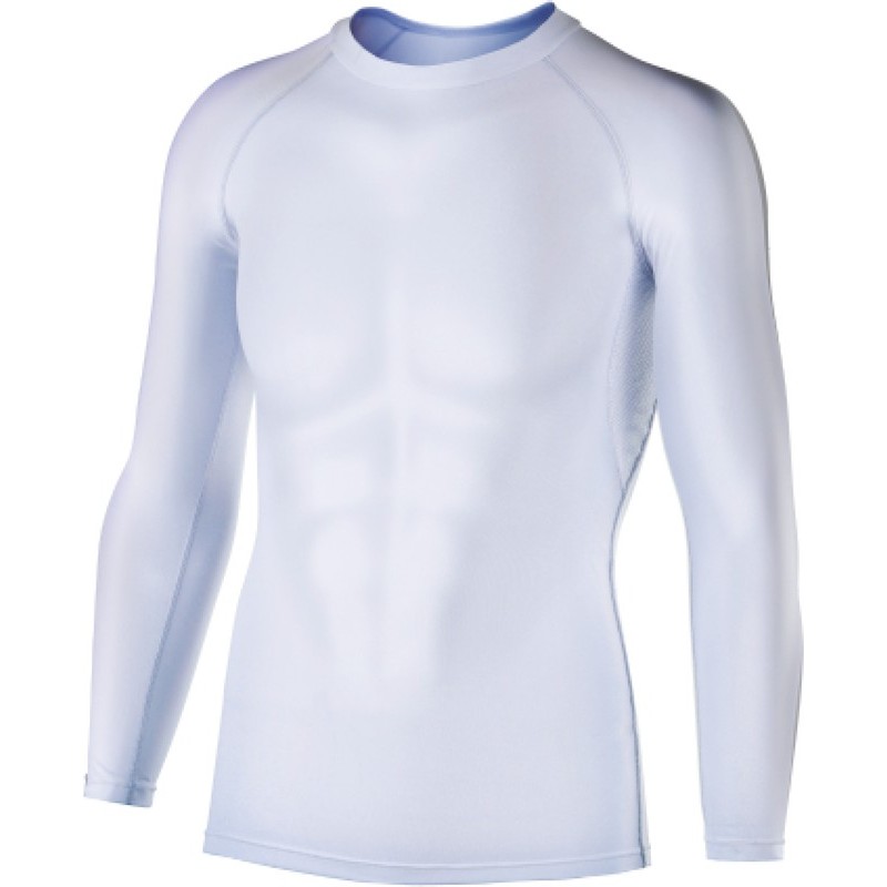 おたふく手袋 2111415 パワーストレッチ 長袖クルーネック 3L 白 JW-623 1個（ご注文単位1個）【直送品】