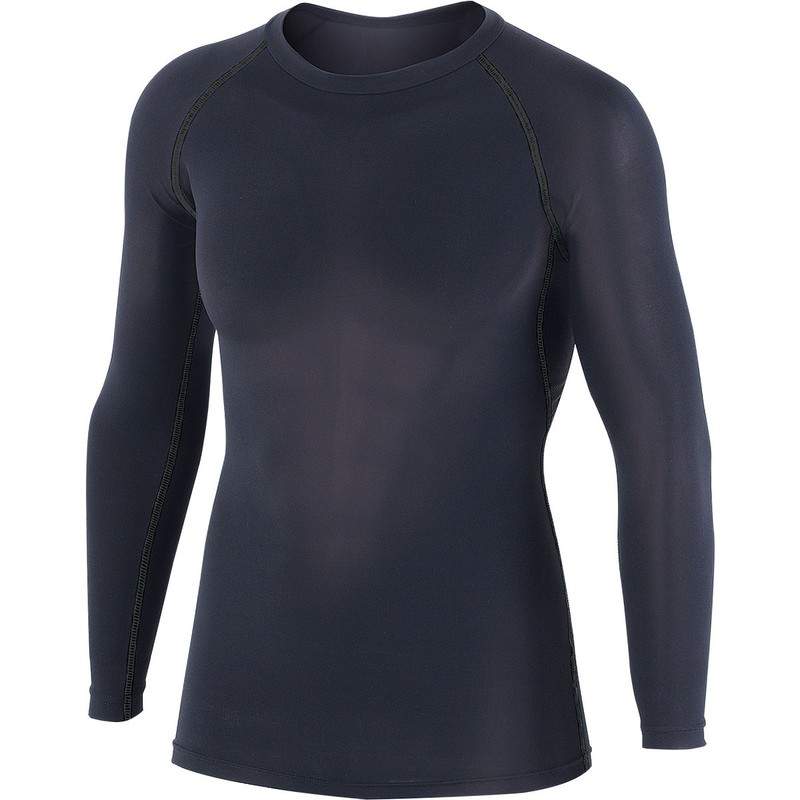 おたふく手袋 2116463 パワーストレッチ長袖クルーネックシャツ BK L JW-623 1個（ご注文単位1個）【直送品】