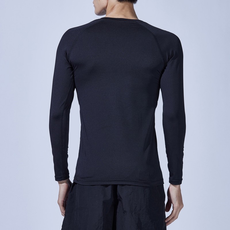 おたふく手袋 2117437 ロングスリーブ Vネックシャツ BK 3L JW-639 1個(ご注文単位1個)【直送品】