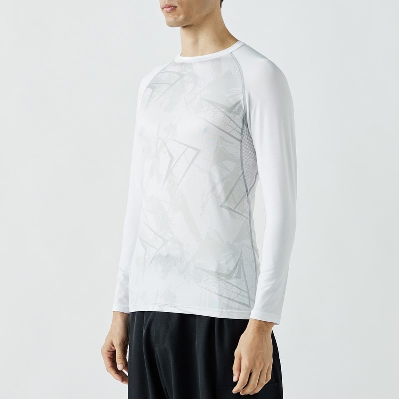 おたふく手袋 2118095 長袖クルーネックシャツ カモフラ×WH S JW-623 1個（ご注文単位1個）【直送品】