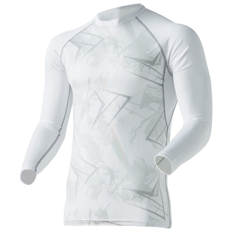 おたふく手袋 2118096 長袖クルーネックシャツ カモフラ×WH M JW-623 1個(ご注文単位1個)【直送品】