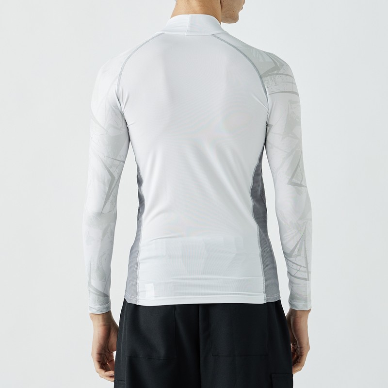 おたふく手袋 2118100 長袖バックハイネックシャツ カモフラ×WH S JW-625 1個(ご注文単位1個)【直送品】