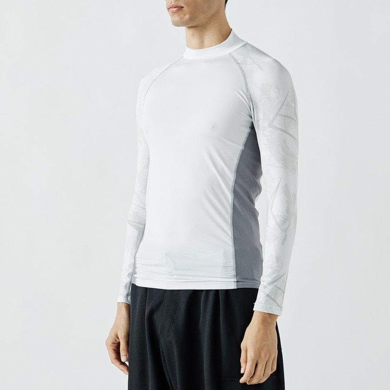 おたふく手袋 2118103 長袖バックハイネックシャツ カモフラ×WH LL JW-625 1個（ご注文単位1個）【直送品】