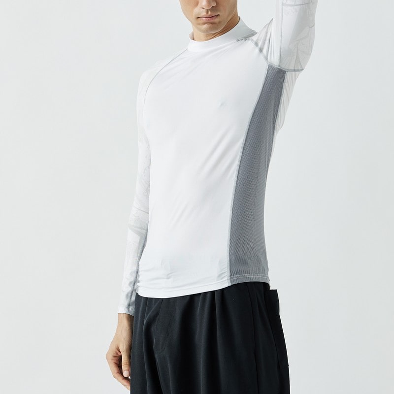 おたふく手袋 2118104 長袖バックハイネックシャツ カモフラ×WH 3L JW-625 1個（ご注文単位1個）【直送品】