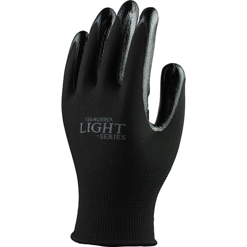 おたふく手袋 2111574 13Gニトリル背抜き手袋5P L ブラック A-376 1個（ご注文単位1個）【直送品】