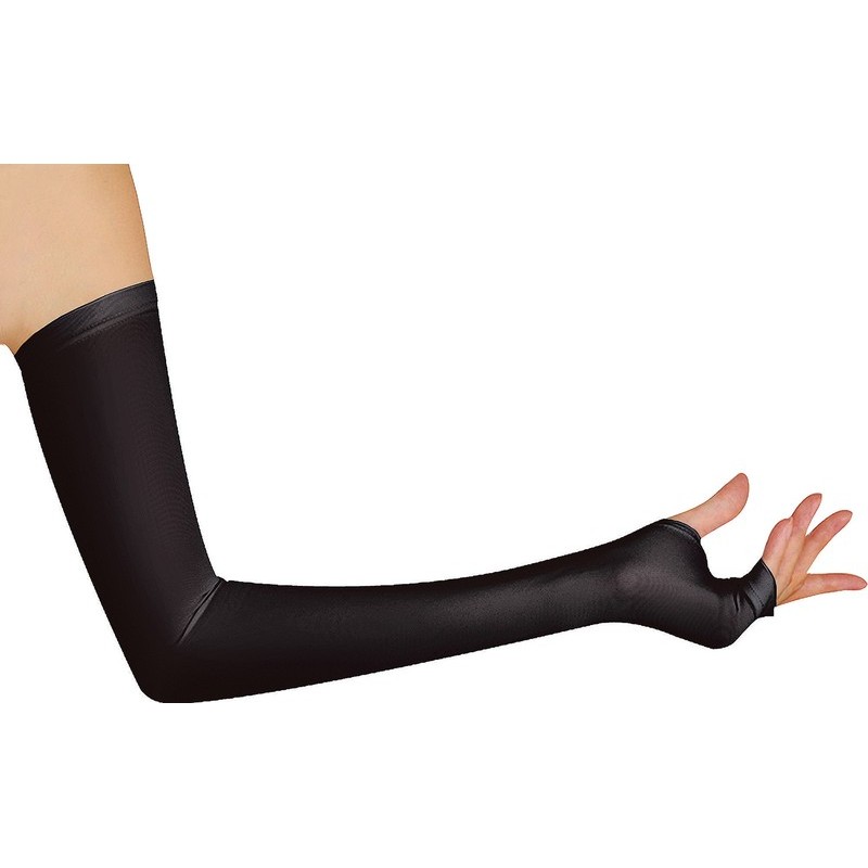 おたふく手袋 2111617 BT冷感 パワーストレッチレディースアームカバー ブラック JW-617 1個(ご注文単位1個)【直送品】