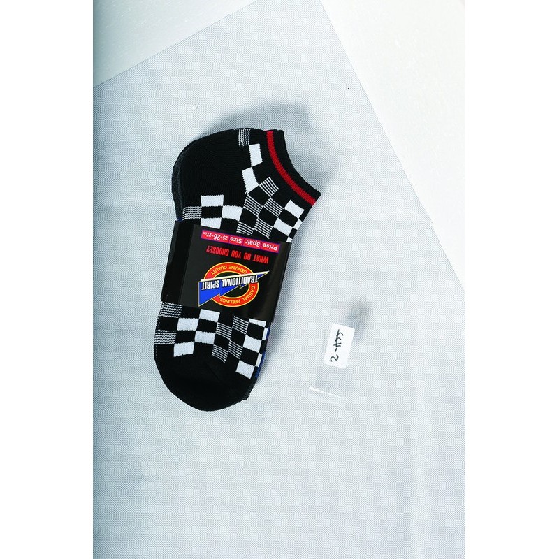 おたふく手袋 2112260 ブロックチェック 3足組カラー・先丸 S-422 1個(ご注文単位1個)【直送品】