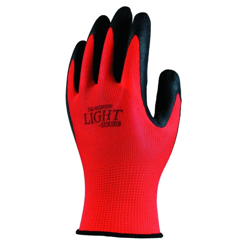 おたふく手袋 2111019 13G天然ゴム背抜き手袋5P L レッド A-375 1個（ご注文単位1個）【直送品】