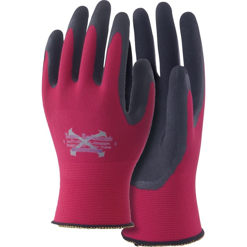 おたふく手袋 2113407 ソフキャッチEXフィット 天然ゴムクレーターパーム LL マゼンダ A-397 1個（ご注文単位1個）【直送品】