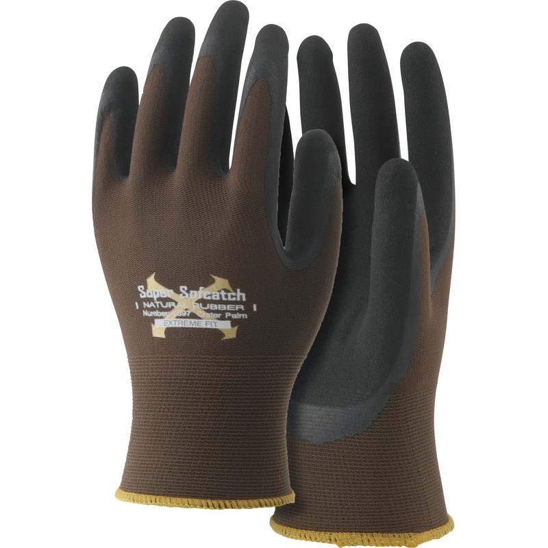 おたふく手袋 2113410 ソフキャッチEXフィット 天然ゴムクレーターパーム L ブラウン A-397 1個（ご注文単位1個）【直送品】