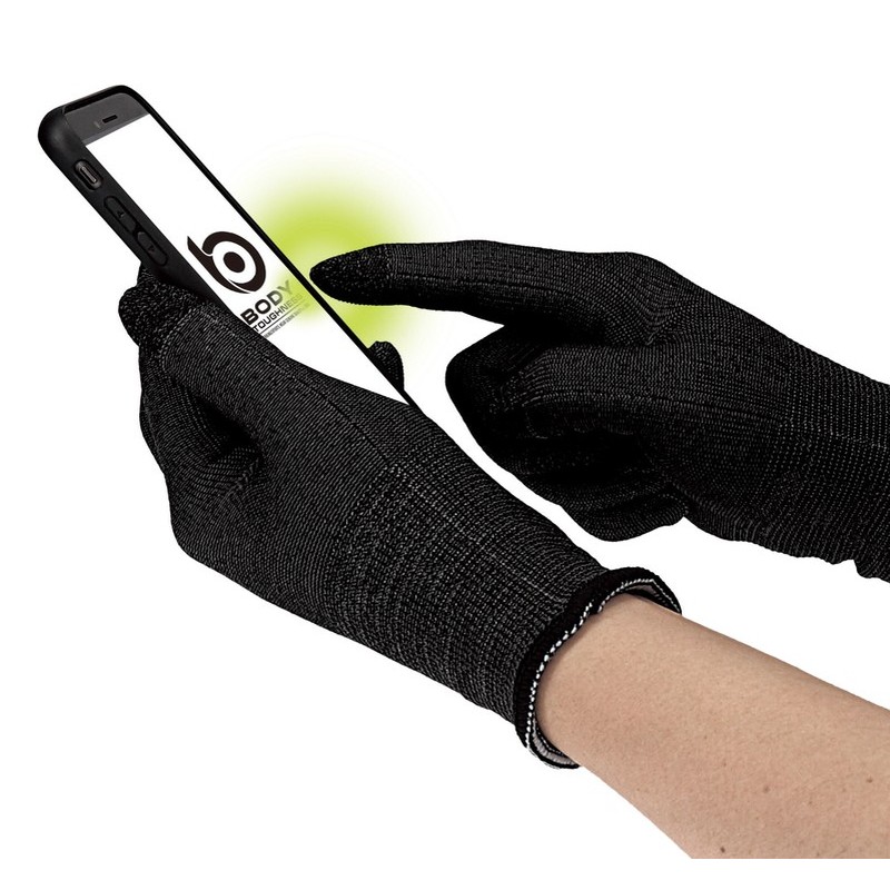 おたふく手袋 2117298 BTタッチパネル対応 蓄熱インナーグローブ L 黒 JW-145 1個（ご注文単位1個）【直送品】