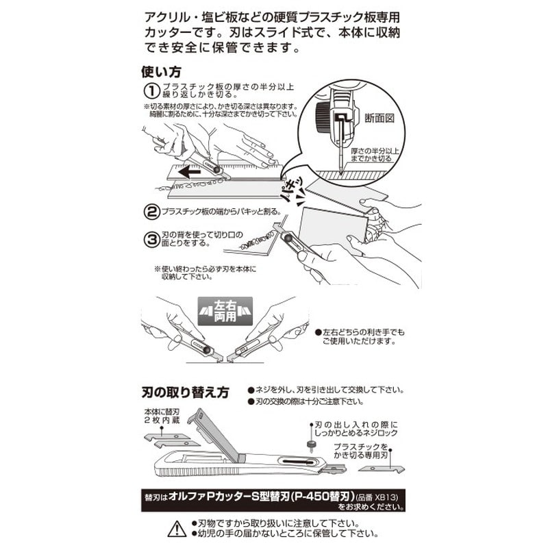 オルファ 415114 204B PカッターS型 1個（ご注文単位1個）【直送品】