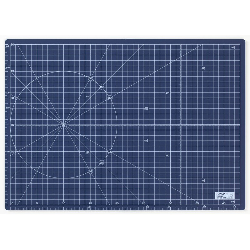 オルファ 415270 223BNVふたつ折りカッターマットA3 ネイビー 1個（ご注文単位1個）【直送品】