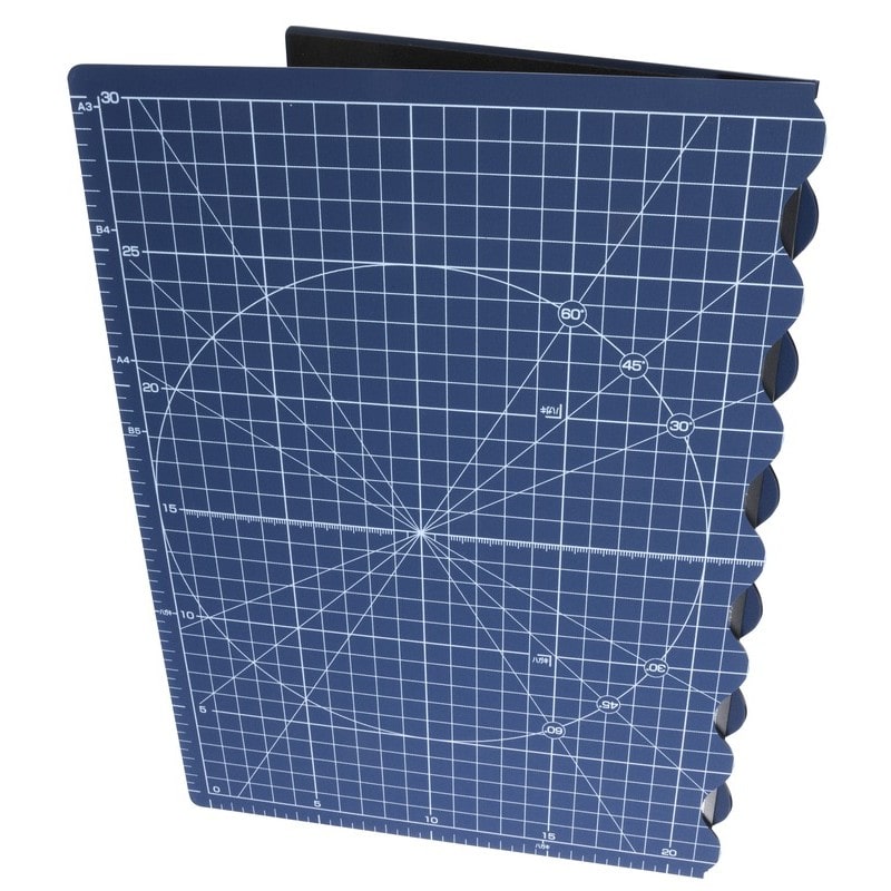 オルファ 415270 223BNVふたつ折りカッターマットA3 ネイビー 1個(ご注文単位1個)【直送品】