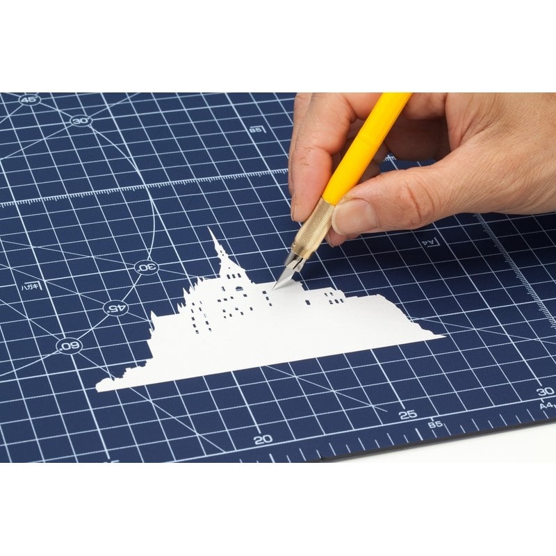 オルファ 415270 223BNVふたつ折りカッターマットA3 ネイビー 1個(ご注文単位1個)【直送品】