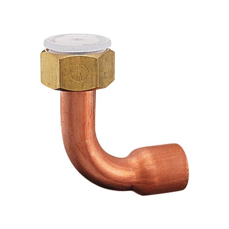 カクダイ 2223281 ナット付銅管エルボ #6181-20X22.22 1個（ご注文単位1個）【直送品】