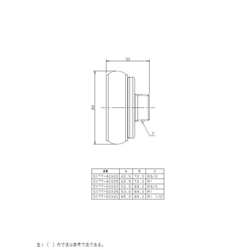 カクダイ 2229456 5177-40×25 外ネジ・マチノメス接手 #5177-40X25 1個（ご注文単位1個）【直送品】