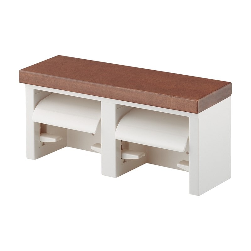 カクダイ 2230775 ツインペーパーホルダーブラウン #203-018-BR 1個（ご注文単位1個）【直送品】