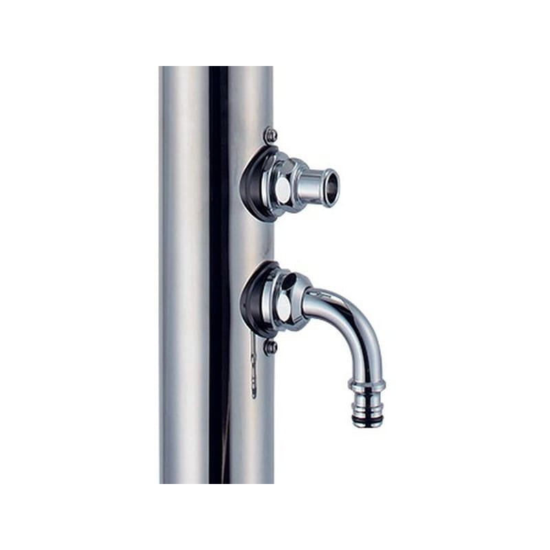 カクダイ 2231033 ステンレス双口混合栓柱 #624-214 1個（ご注文単位1個）【直送品】