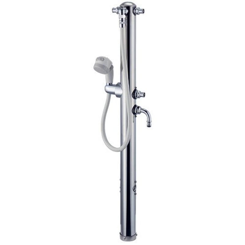カクダイ 2231035 ステンレス双口シャワー混合栓柱 #624-217 1個（ご注文単位1個）【直送品】