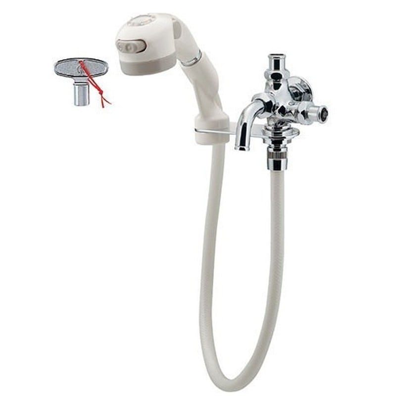 カクダイ 2232090 共用ペット用双口水栓 #704-152-13 1個(ご注文単位1個)【直送品】