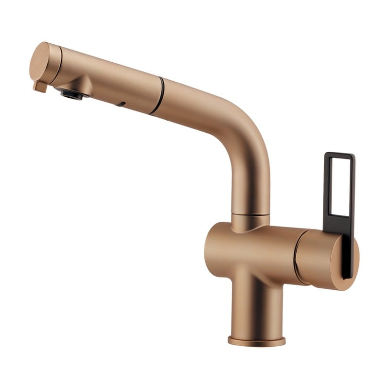 カクダイ 2235971 シングルレバー引出し混合栓 シャンパンゴールド 118-050-GB 1個(ご注文単位1個)【直送品】