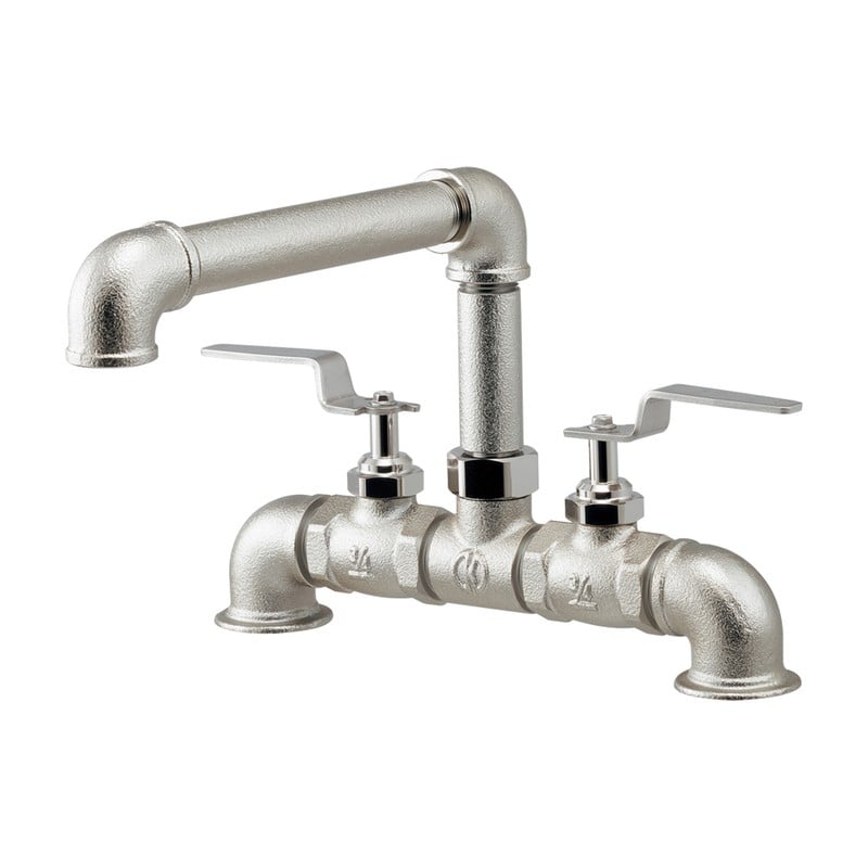 カクダイ 2236031 インダストリアル混合栓 レトロシルバー 151-014-N 1個（ご注文単位1個）【直送品】