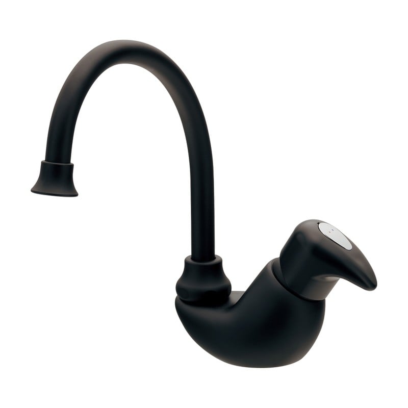 カクダイ 2236073 シングルレバー混合栓 マットブラック 183-355-D 1個（ご注文単位1個）【直送品】