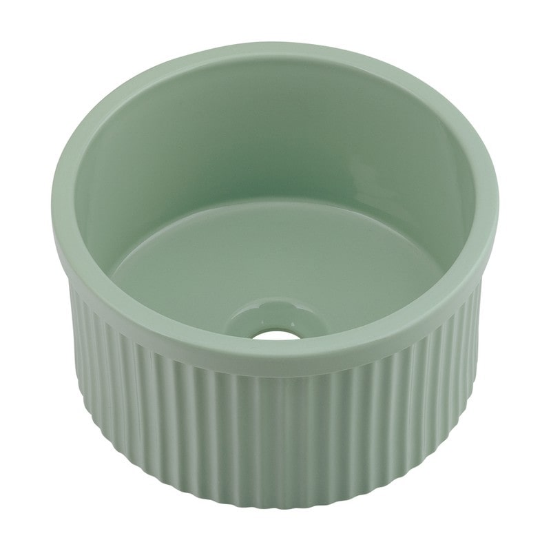 カクダイ 2236154 丸型手洗器 グリーン 493-246-GR 1個（ご注文単位1個）【直送品】