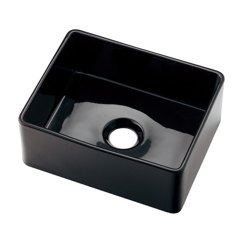 カクダイ 2236217 角型手洗器 ブラック 493-272-D 1個（ご注文単位1個）【直送品】