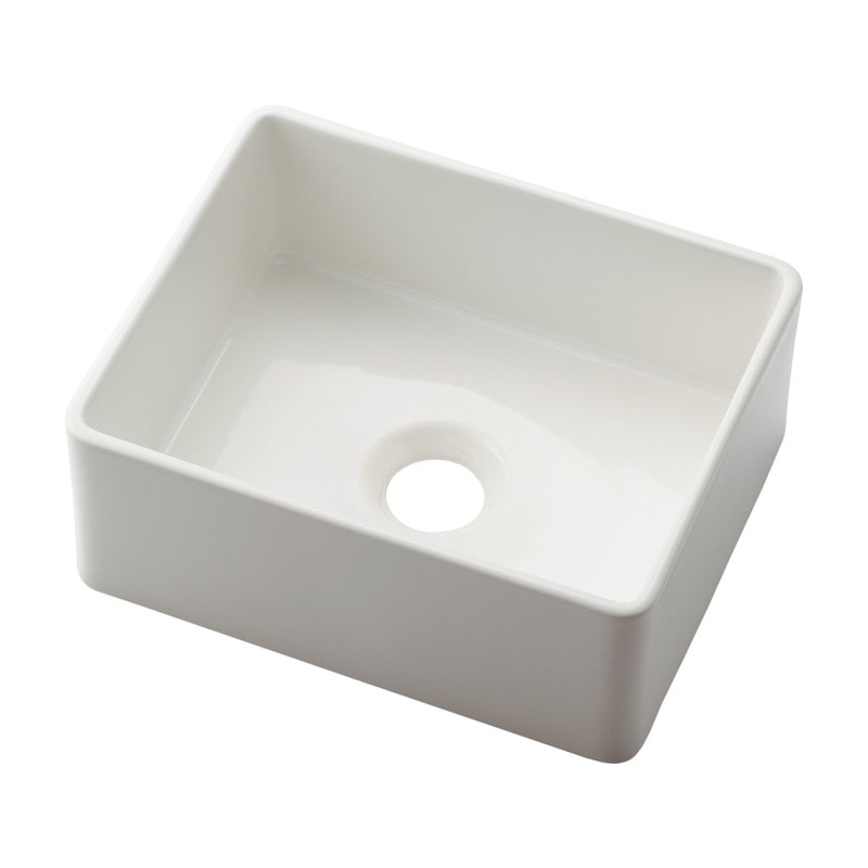 カクダイ 2236218 角型手洗器 ホワイト 493-272-W 1個（ご注文単位1個）【直送品】